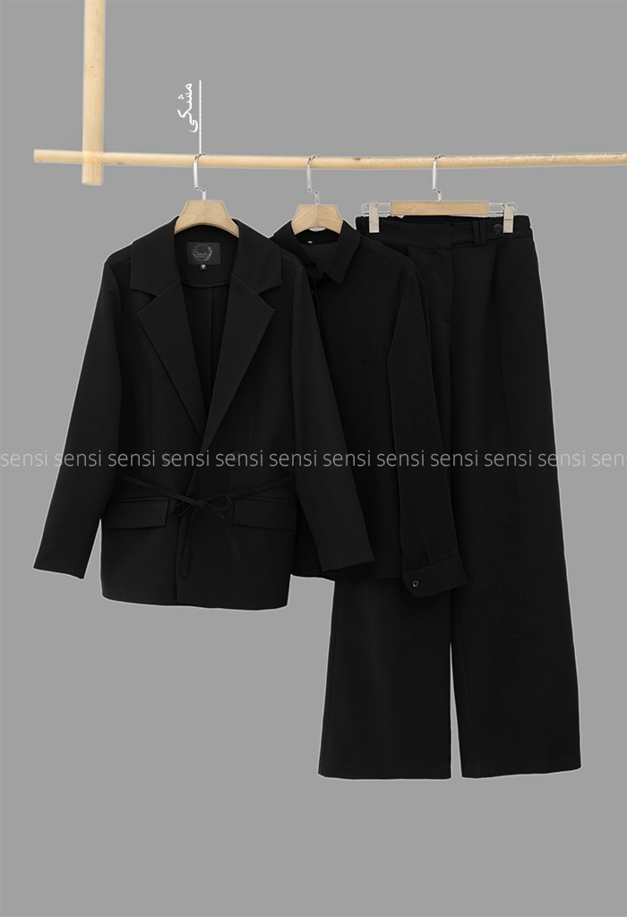 ست 3تیکه کت شلوار شومیز مازراتی کد1005374